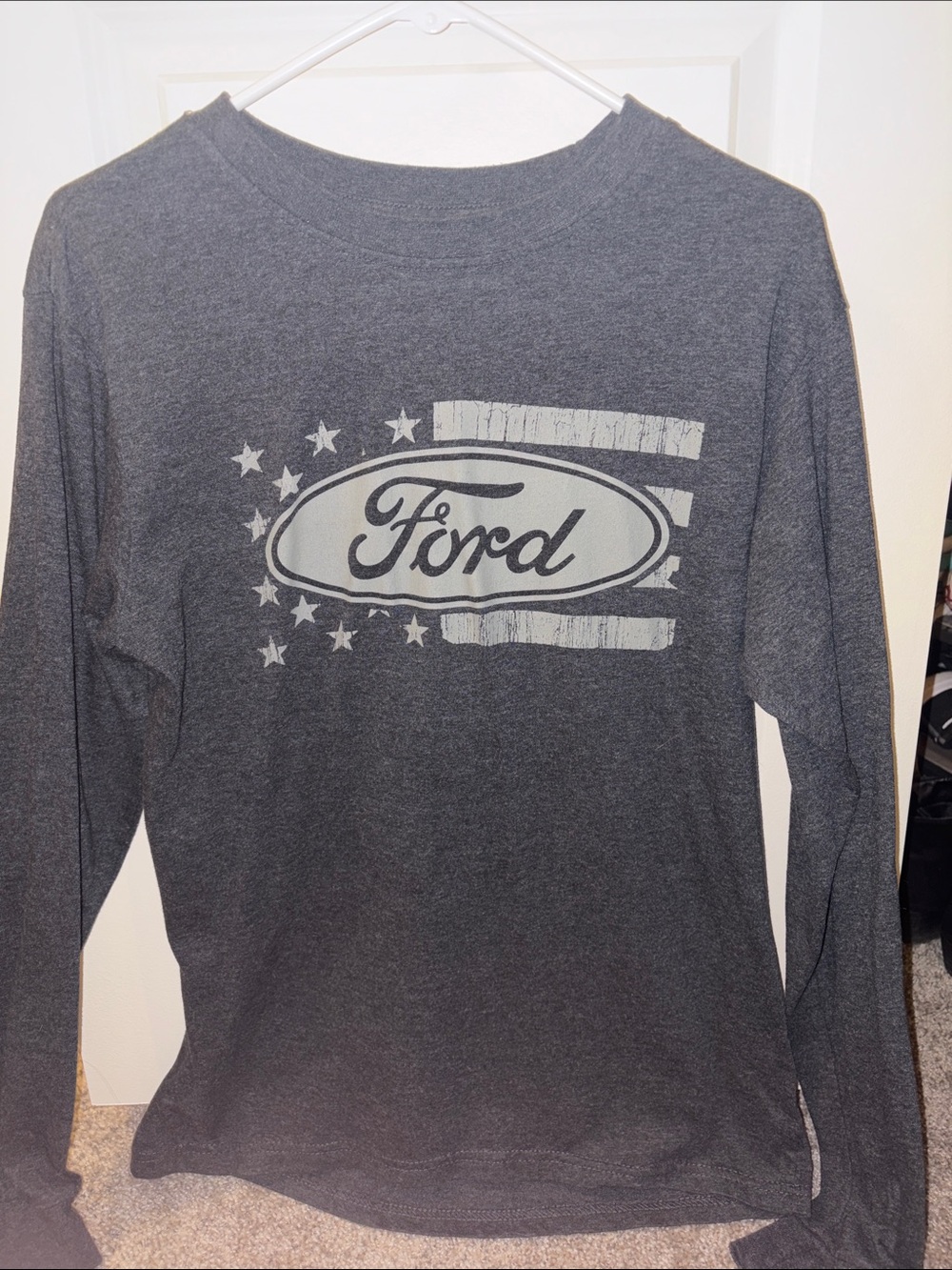 American flag Ford long sleeve T-shirt